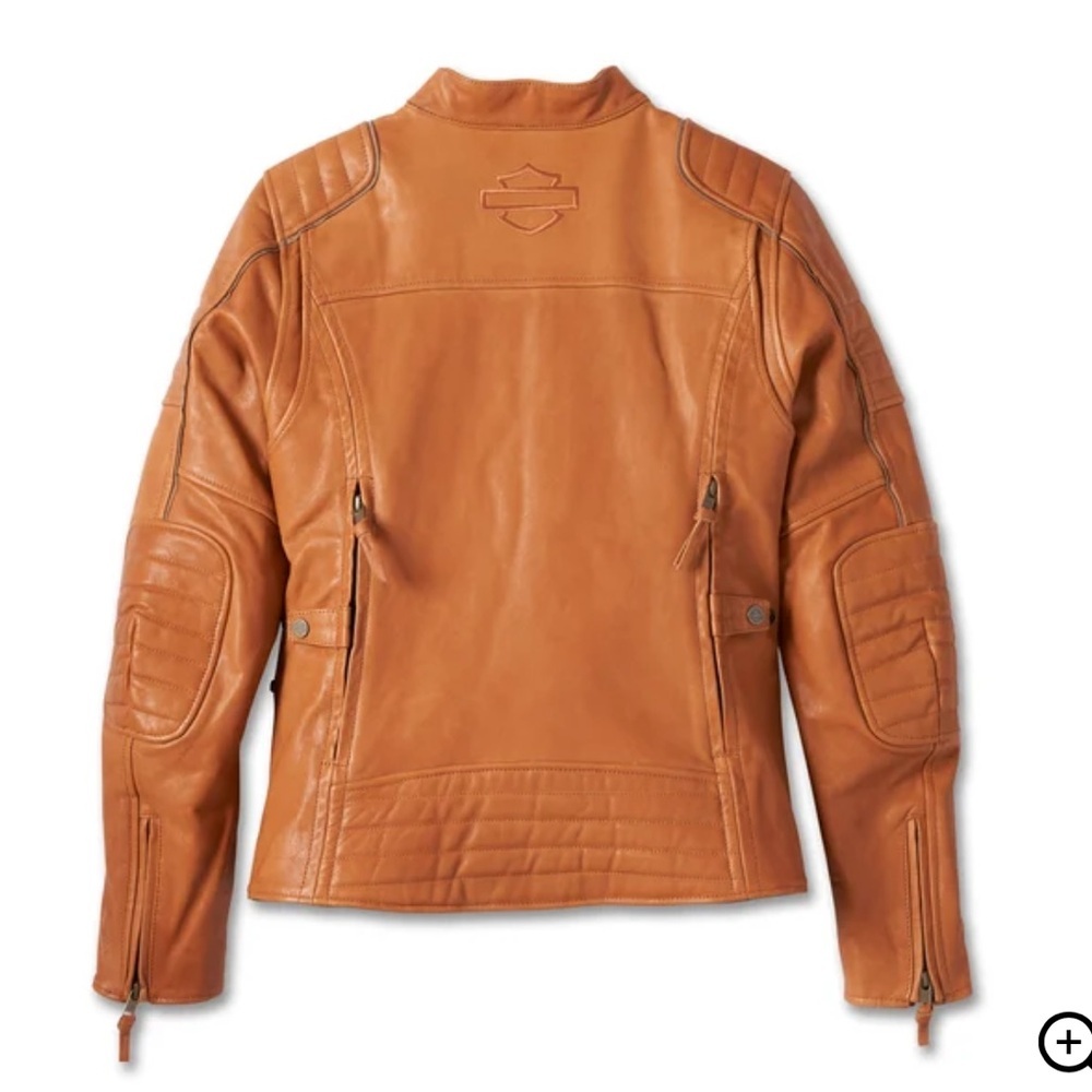 NEW Harley-Davidson Women's Pursuit Triple Vent System Leather Jacket brown - Picture 2 of 16